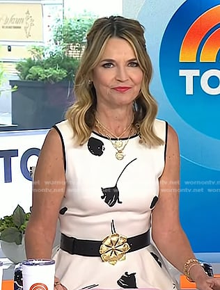 Savannah’s floral buckle belt on Today