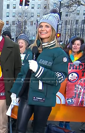 Savannah’s green puffer jacket on Today