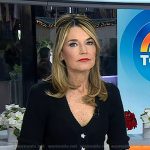 Savannah’s black star button cardigan on Today