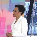 Sharon Epperson’s white pleated wrap top on Today