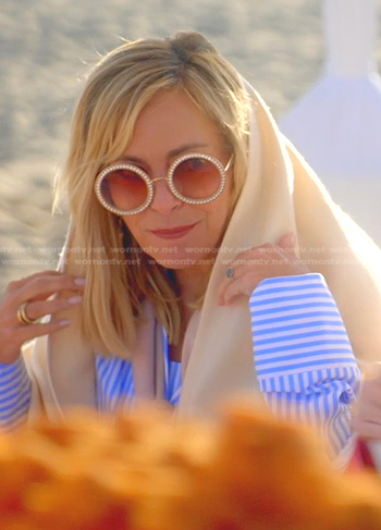 Sutton’s embellished round sunglasses on The Real Housewives of Beverly Hills
