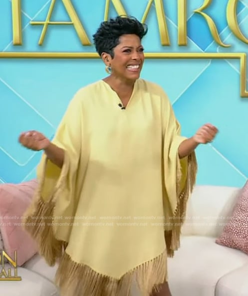 Tamron’s yellow fringe top on Tamron Hall Show