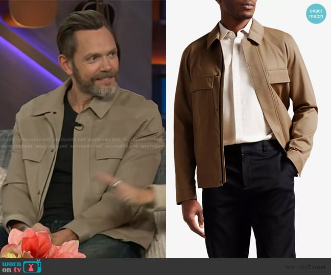 Ted Baker Filtyj raglan-sleeve wool jacket worn by Joel McHale on The Kelly Clarkson Show