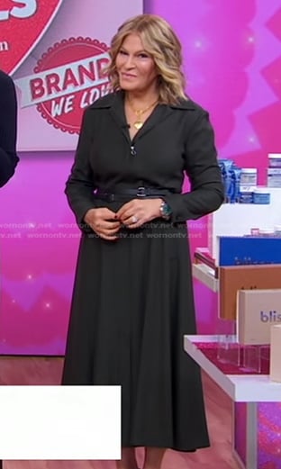Tory’s belted zip front midi dress on Good Morning America