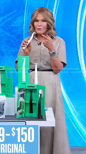 Tory’s grey suede shirtdress on Good Morning America
