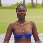 Ubah’s navy underwire bikini top on The Real Housewives of New York City