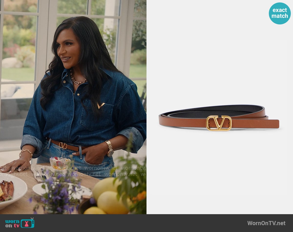 Valentino Garavani VLogo Signature reversible leather belt