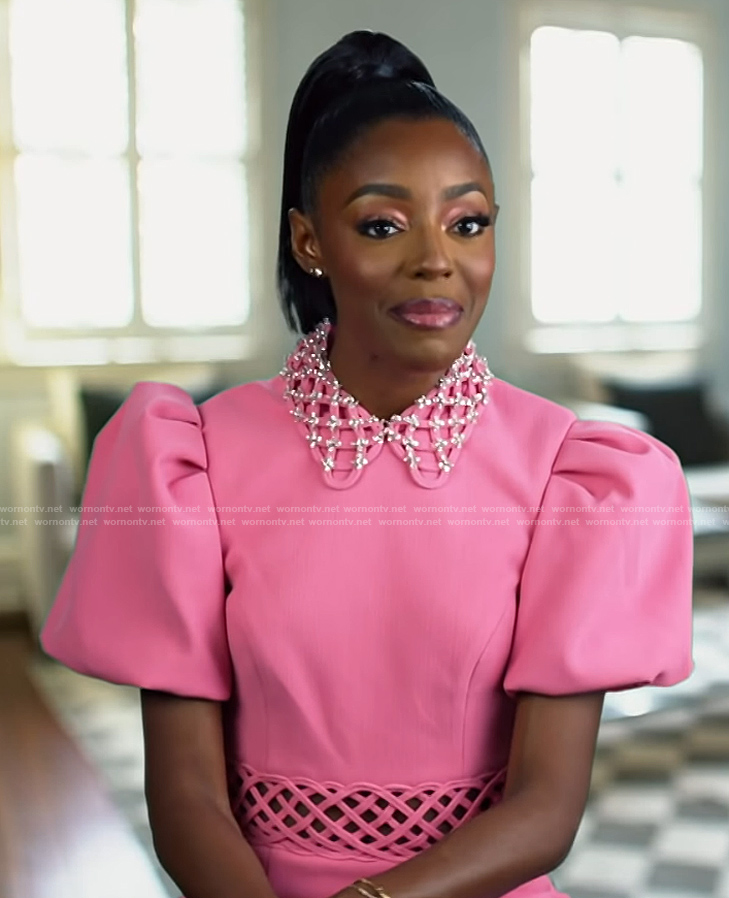 Venita’s pink embellished confessional dress on Southern Charm