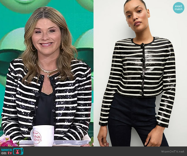 Veronica Beard Mickey Sequin Jacket worn by Jenna Bush Hager on Today
