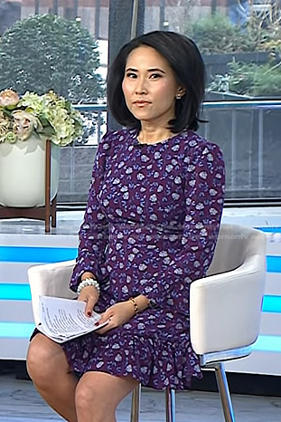 Vicky’s purple floral dress on Today