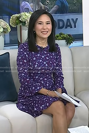 Vicky’s purple floral dress on Today