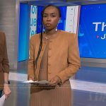 Zinhle’s brown ribbed dress on NBC News Daily