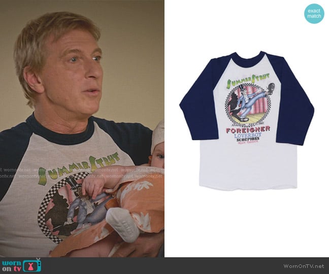 1982 Summer Strut Concert Jersey Shirt worn by Johnny Lawrence (William Zabka) on Cobra Kai
