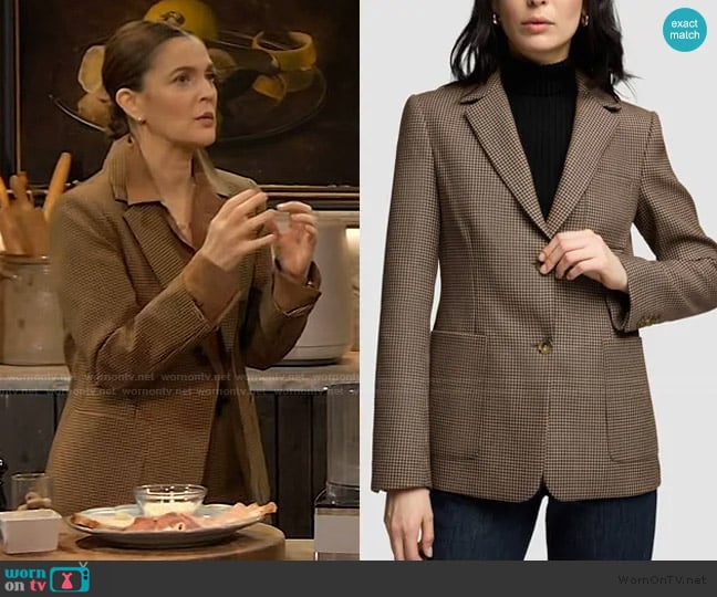 Argent Weekend Blazer in Wool worn by Drew Barrymore on The Drew Barrymore Show