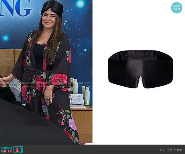 Drowsy Sleep Co. Silk Sleep Mask worn by Bobbie Thomas on Today