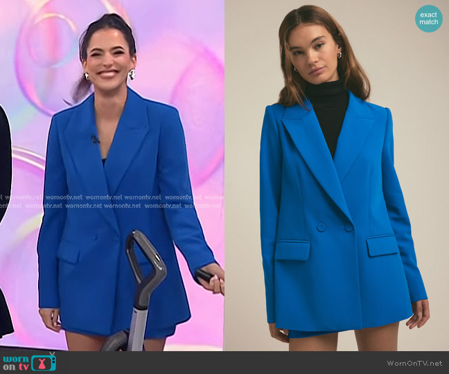 Favorite Daughter The Suits You Blazer in Sapphire worn by Janelle Lam on Today