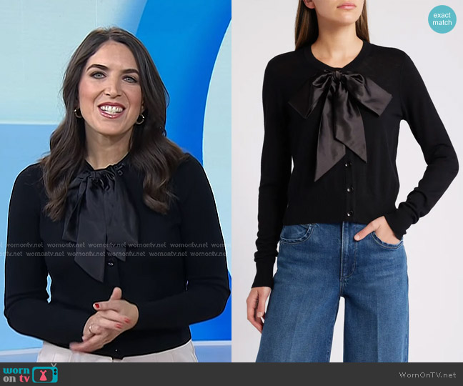 Favorite Daughter The Take a Bow Cardigan worn by Liz Kreutz on Today