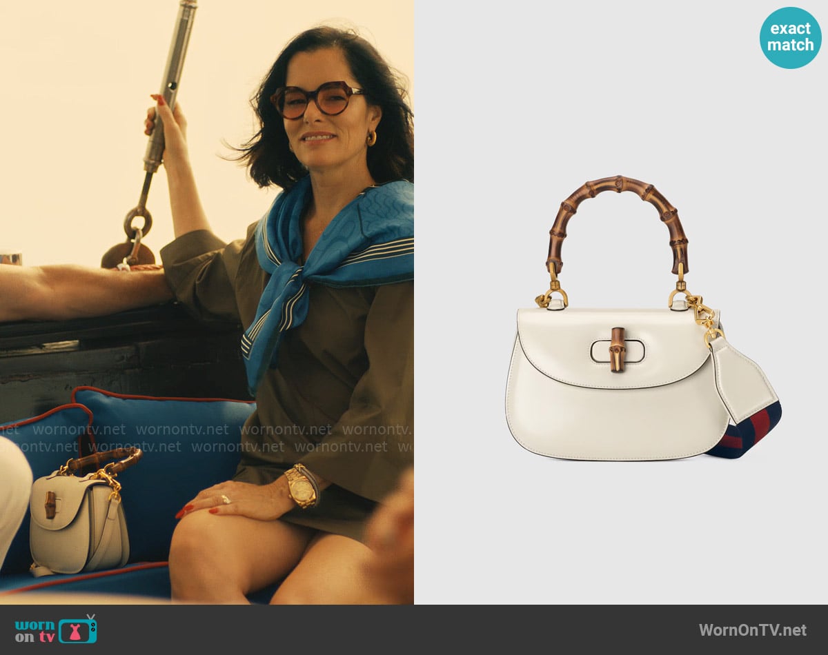 Gucci Bamboo 1947 small top handle bag worn by Victoria Ratliff (Parker Posey) on The White Lotus