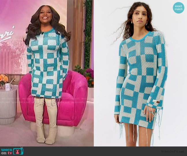 Honor the Gift Crochet Mini Dress worn by Sherri Shepherd on Sherri