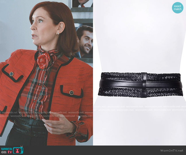 MICHAEL Michael Kors Braided Leather 2-in-1 Belt Set worn by Elsbeth Tascioni (Carrie Preston) on Elsbeth