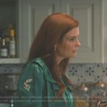 Maddie’s green ruffle satin blouse on Sweet Magnolias