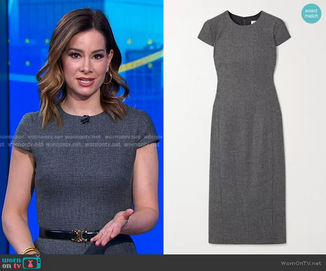 Max Mara Liegi Wool And Cashmere-blend Midi Dress worn by Rebecca Jarvis on Good Morning America
