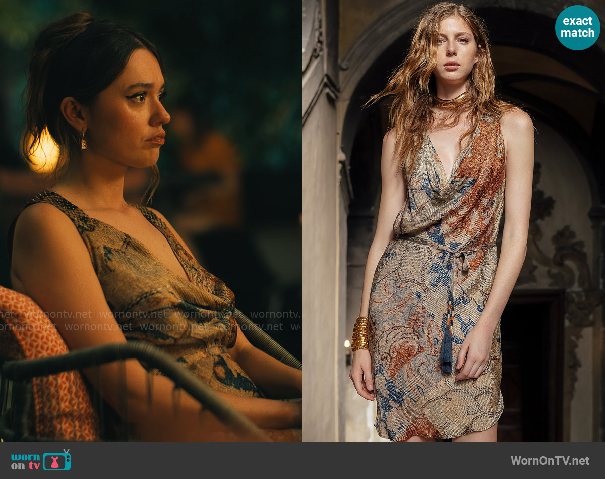 Mes Demoiselles Paris Noor Dress worn by Chelsea (Aimee Lou Wood) on The White Lotus