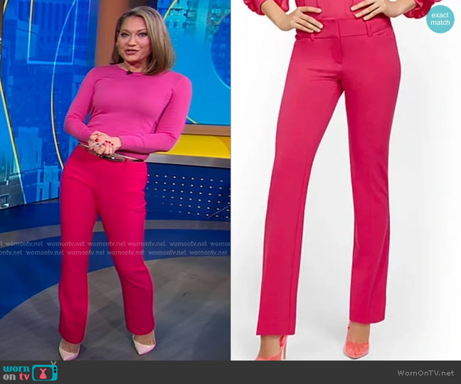 New York & Company Barely Bootcut Pant - 7th Avenue worn by Ginger Zee on Good Morning America