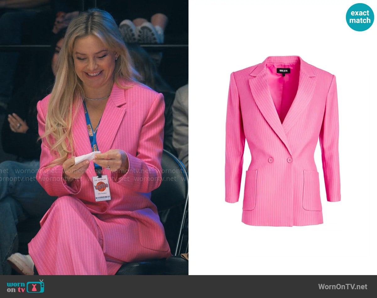 Ser.o.ya Natasha Blazer worn by Isla Gordon (Kate Hudson) on Running Point