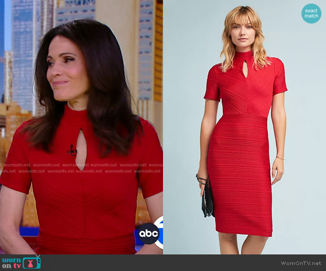 Shoshanna Harrowden Keyhole Column Dress worn by Tanya Rivero on Good Morning America