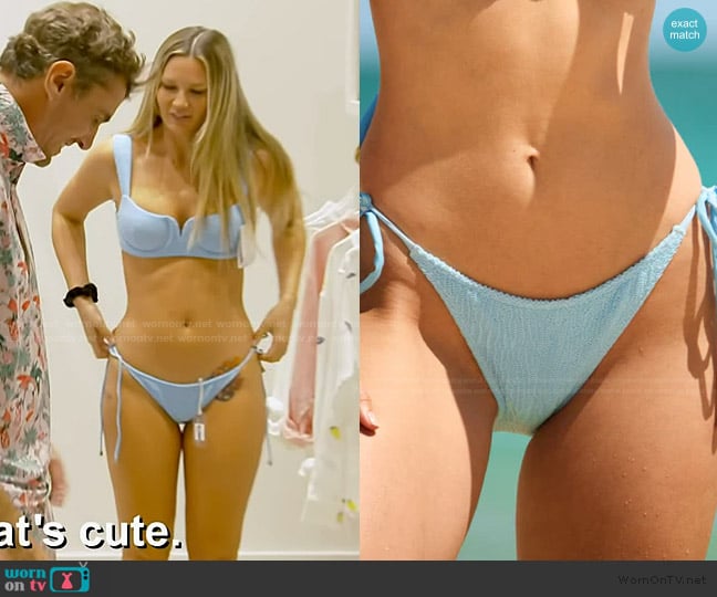 Kenny Flowers The Carolina Luxe Crinkle Stretch Bikini Bottoms worn by Molly O’Connell on Southern Charm