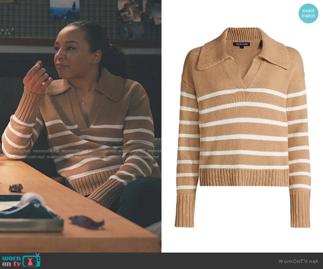 Veronica Beard Jovie Stripe Pullover Sweater worn by Kaya Blanke (Carra Patterson) on Elsbeth