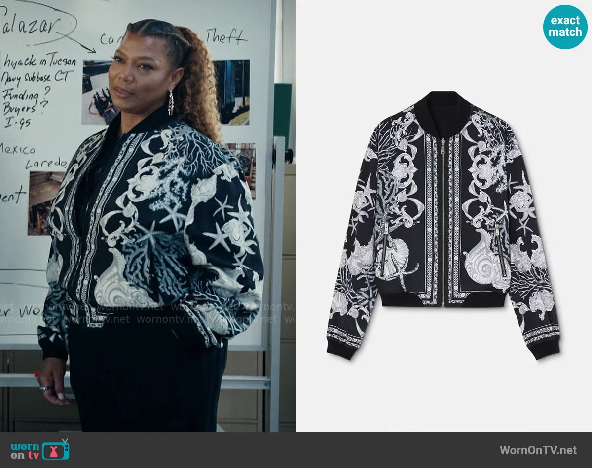 Versace Barocco Sea Reversible Jacket worn by Robyn McCall (Queen Latifah) on The Equalizer