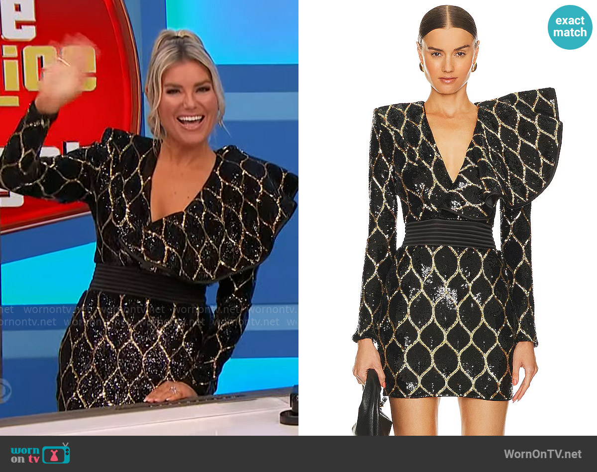 Zhivago Mean Streets Mini Dress worn by Rachel Reynolds on The Price is Right