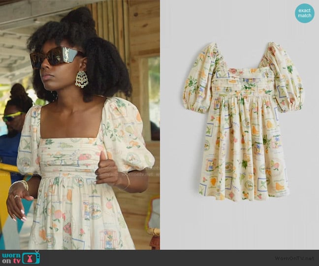 Abercrombie & Fitch Puff Sleeve Sun Dress worn by Venita Aspen on Southern Charm