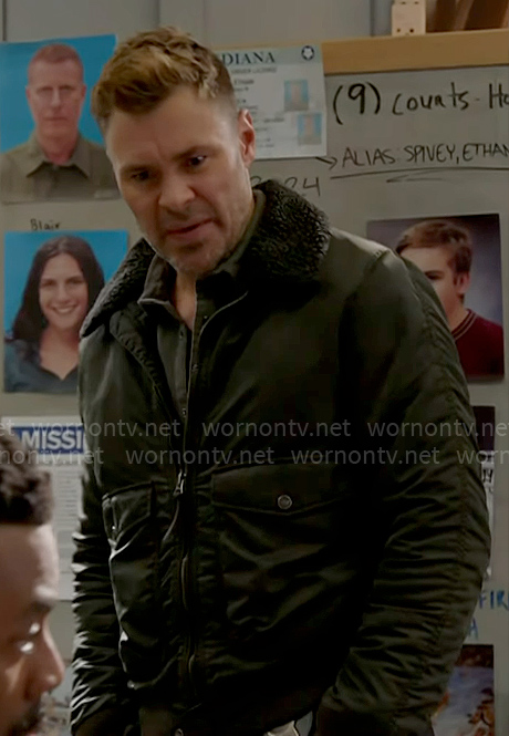 Adam’s fleece collar jacket on Chicago PD