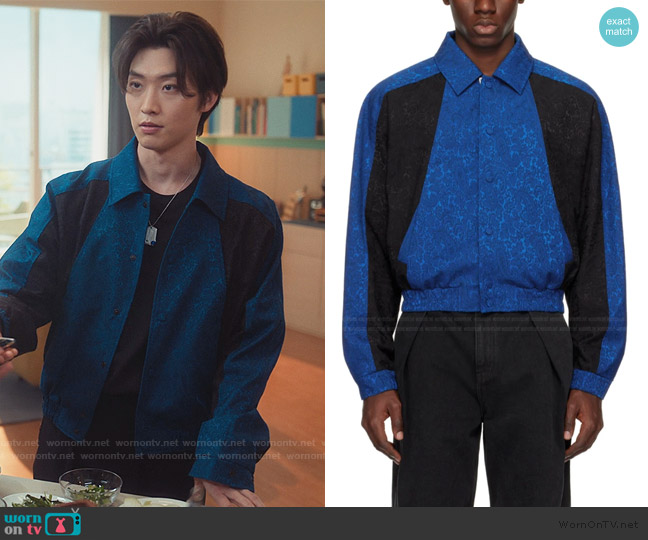 ader-error-Pattern-snap-jacket