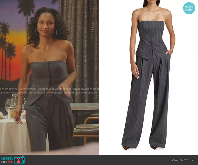 A.L.C. Renee Top in Grey Melange worn by Layla Keating (Greta Onieogou) on All American