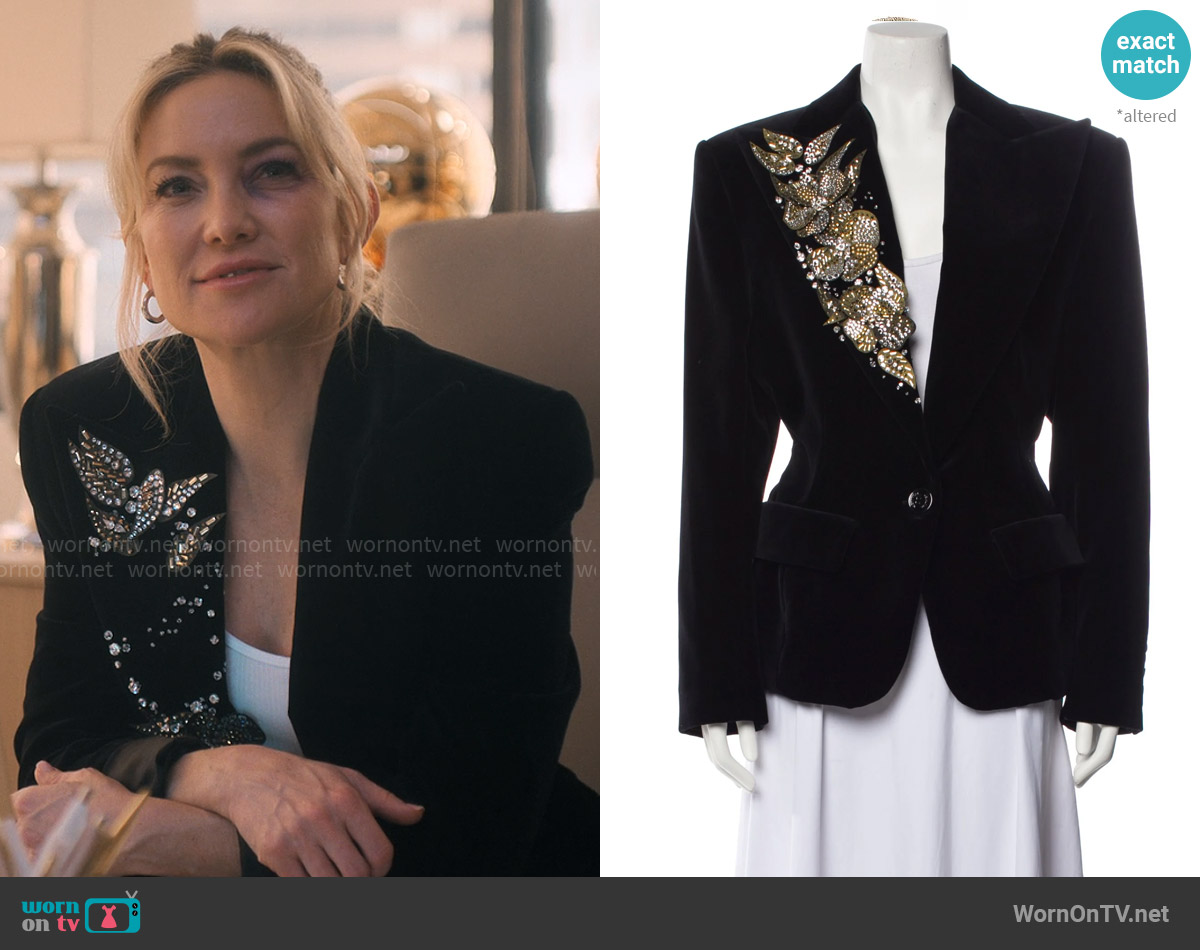 Alexandre Vauthier Embellished Evening Jacket worn by Isla Gordon (Kate Hudson) on Running Point