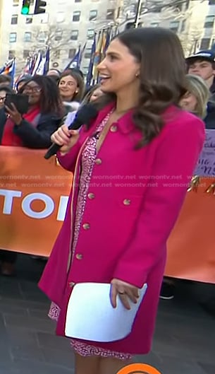 Angie Lassman’s pink coat on Today