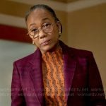 Amanda’s burgundy plaid blazer on Will Trent