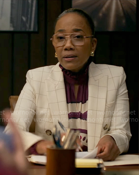 Amanda’s white checked blazer on Will Trent