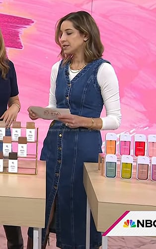 Andrea Lavinthal’s button front denim dress on Today