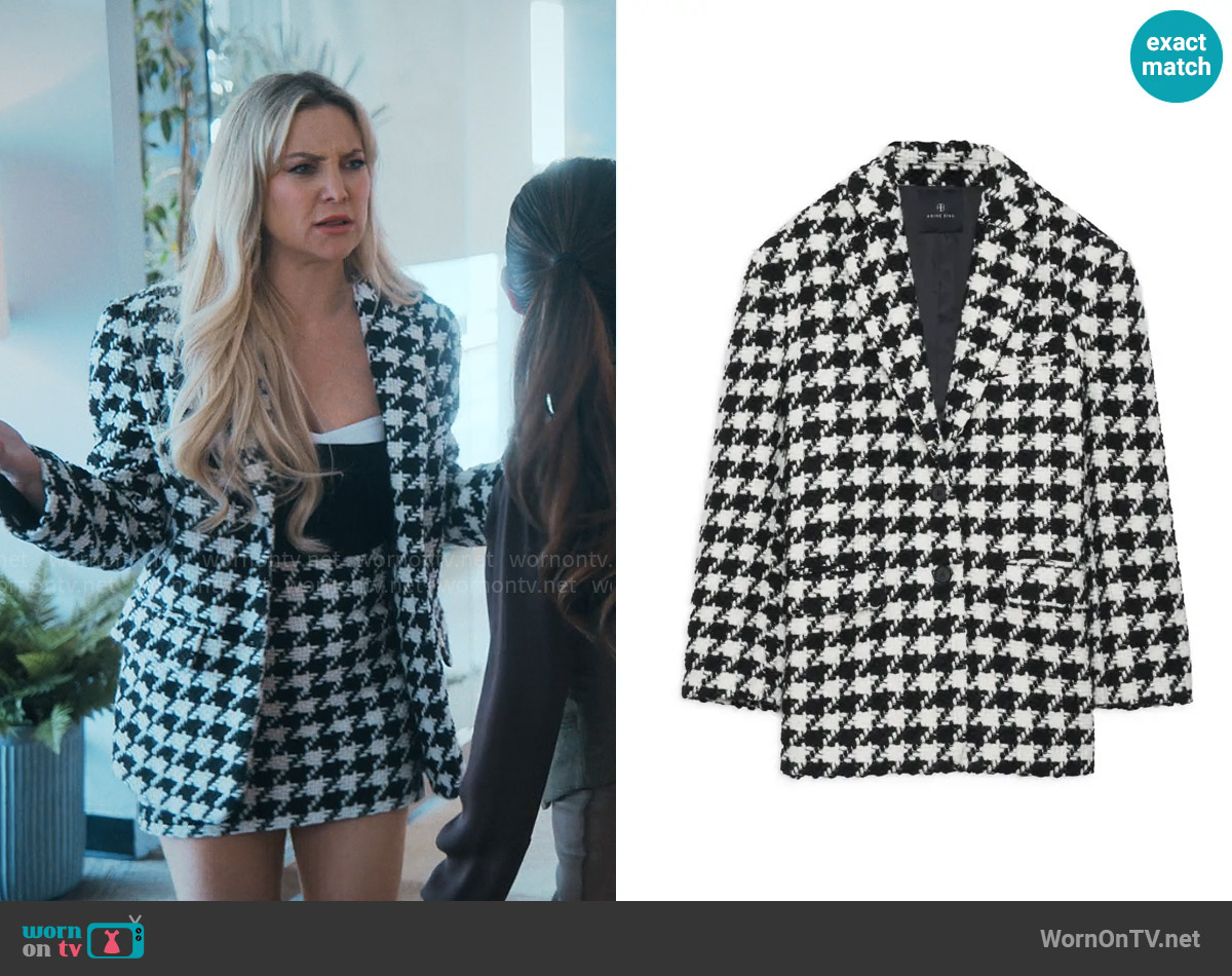 Anine Bing Quinn Blazer worn by Isla Gordon (Kate Hudson) on Running Point