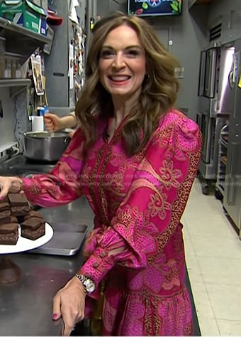 Anna Francese Gass’s pink floral print dress on Today