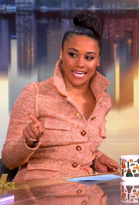 Ariana DeBose’s tweed jacket on The View