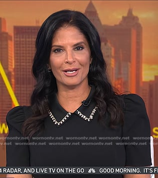 Darlene’s black embellished collar dress on Today