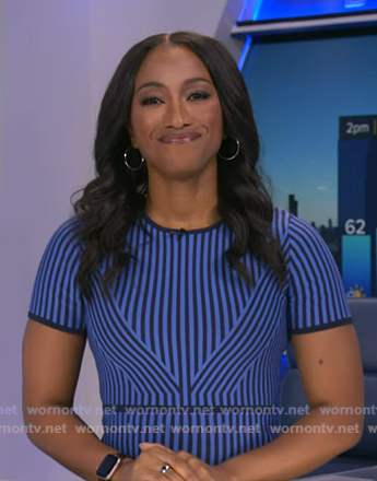 Brittany’s blue striped dress on Good Morning America