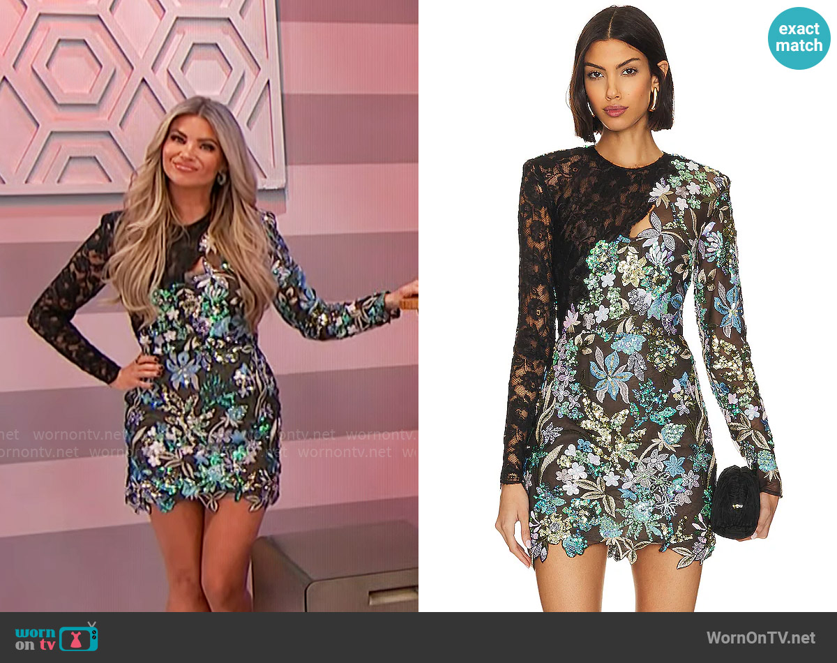 Bronx and Banco Tokyo Mini Dress worn by Amber Lancaster on The Price is Right