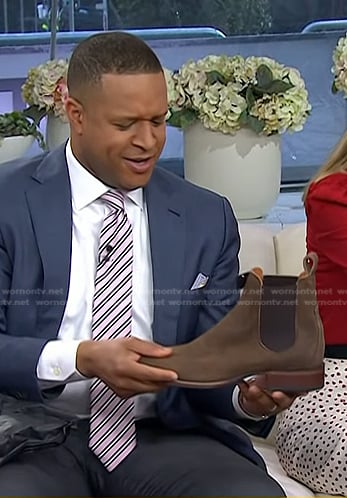 Craig Melvin’s brown suede boots on Today
